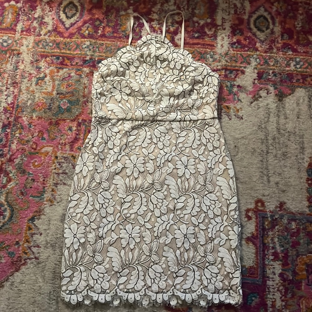 Beige and Black lace dress